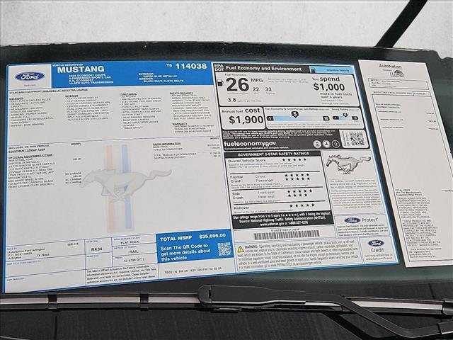 new 2026 Ford Mustang car, priced at $31,383