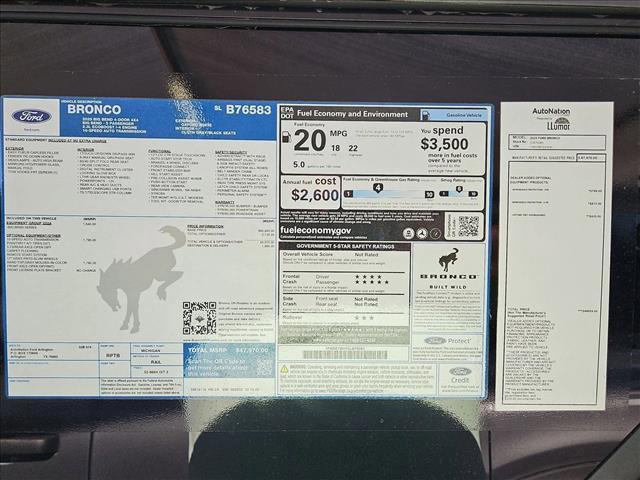 new 2025 Ford Bronco car, priced at $42,470