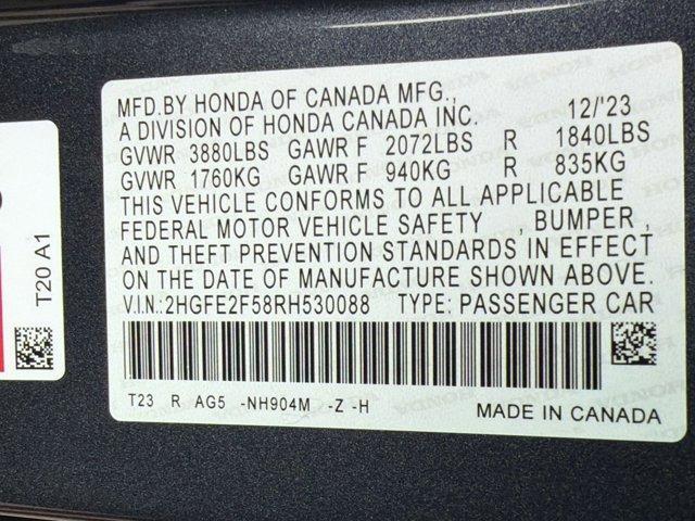 used 2024 Honda Civic car, priced at $25,499