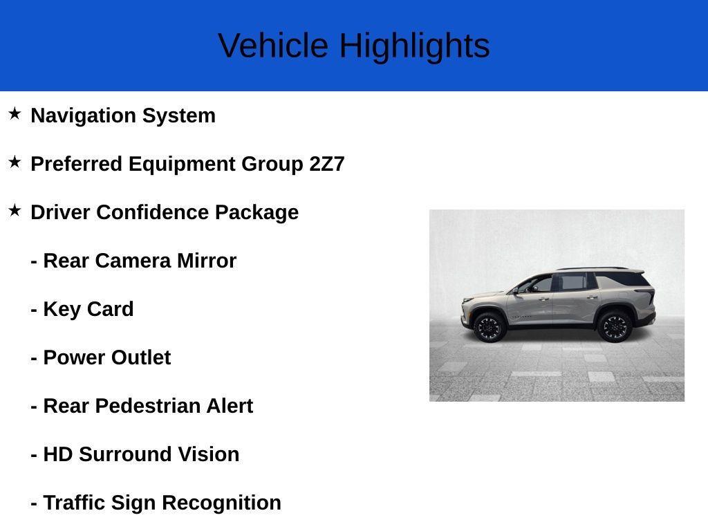 new 2026 Chevrolet Traverse car, priced at $56,155