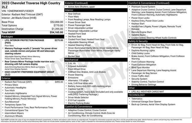 used 2023 Chevrolet Traverse car, priced at $37,105