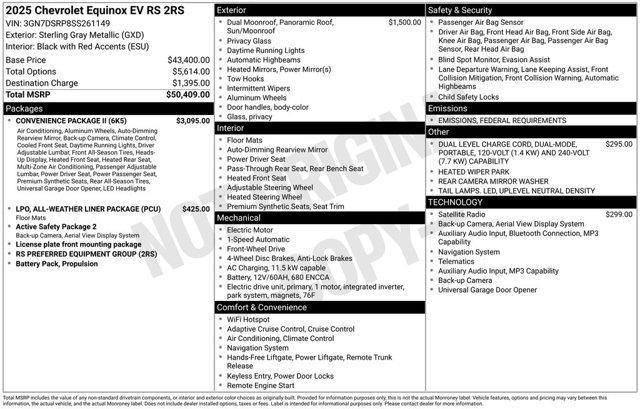 new 2025 Chevrolet Equinox EV car, priced at $36,659