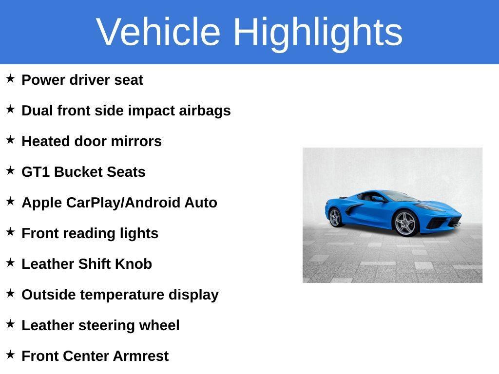 used 2023 Chevrolet Corvette car, priced at $58,000