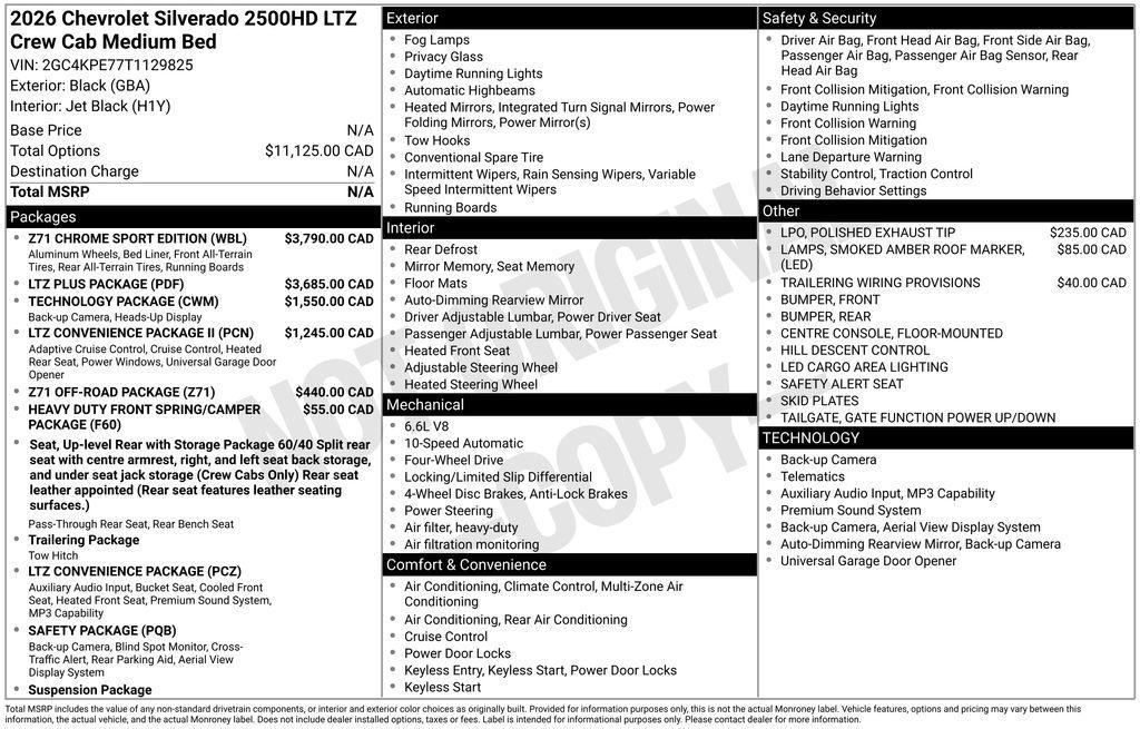 new 2026 Chevrolet Silverado 2500 car, priced at $68,360