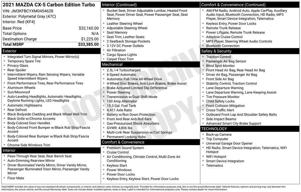 used 2021 Mazda CX-5 car, priced at $23,550