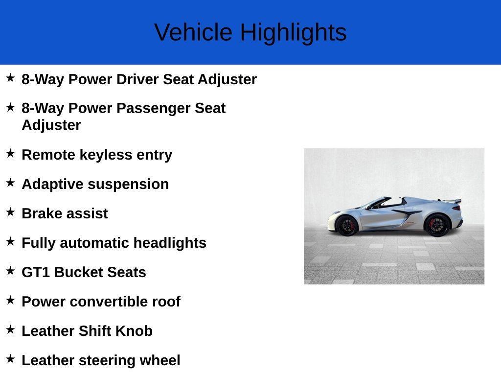 new 2026 Chevrolet Corvette car, priced at $127,950