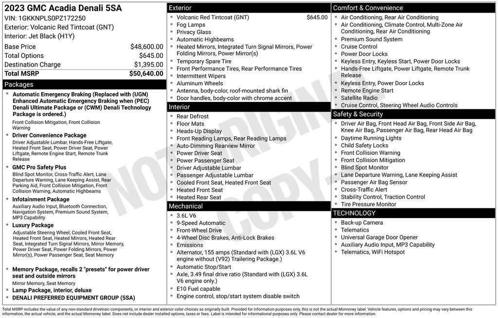 used 2023 GMC Acadia car, priced at $33,000