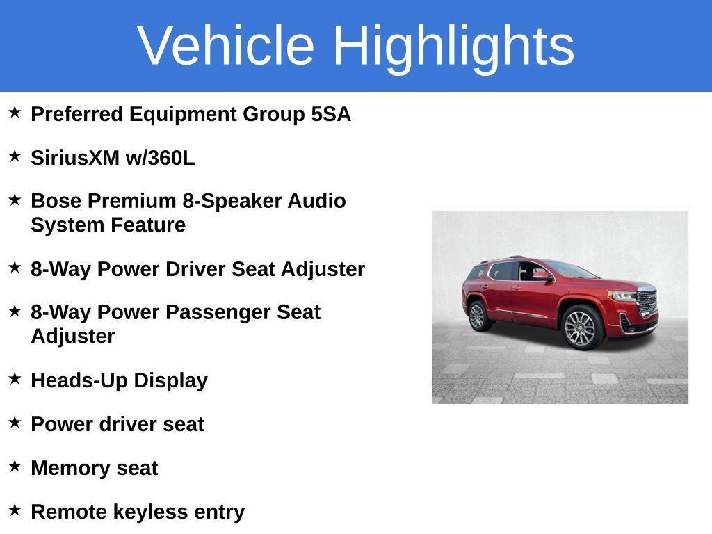 used 2023 GMC Acadia car, priced at $33,000