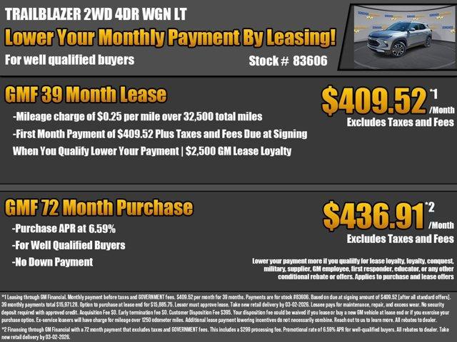 new 2026 Chevrolet TrailBlazer car, priced at $25,925