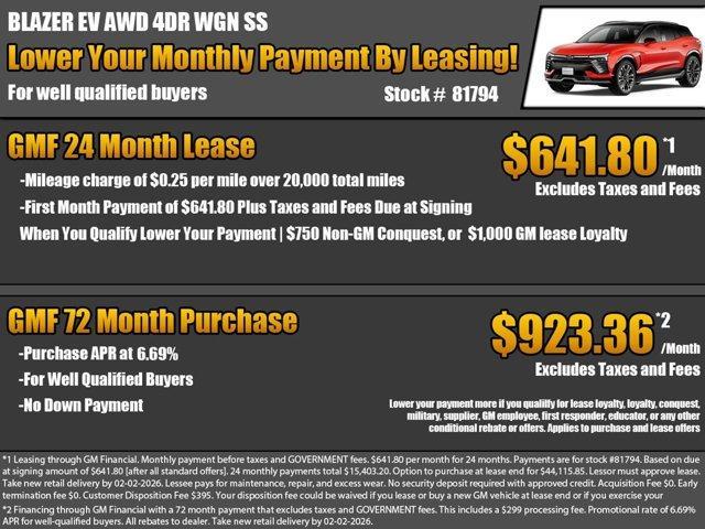 new 2026 Chevrolet Blazer EV car, priced at $54,635