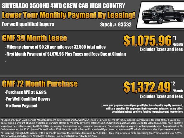 new 2026 Chevrolet Silverado 3500 car, priced at $81,210