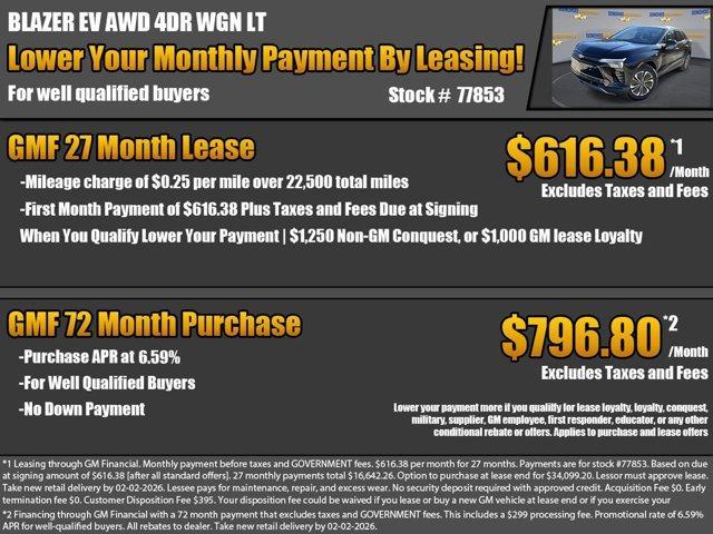 new 2025 Chevrolet Blazer EV car, priced at $47,280