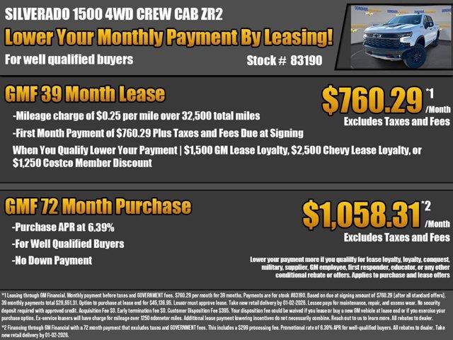 new 2026 Chevrolet Silverado 1500 car, priced at $63,154