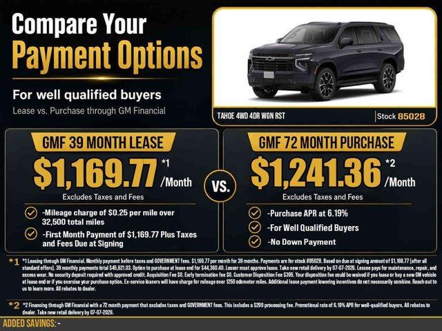 new 2026 Chevrolet Tahoe car, priced at $74,499