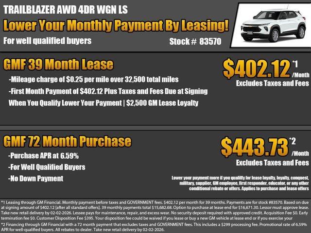 new 2026 Chevrolet TrailBlazer car, priced at $26,330