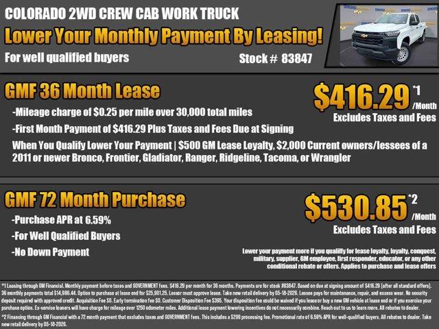 new 2026 Chevrolet Colorado car, priced at $31,499