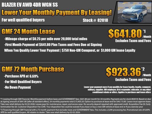 new 2026 Chevrolet Blazer EV car, priced at $54,635