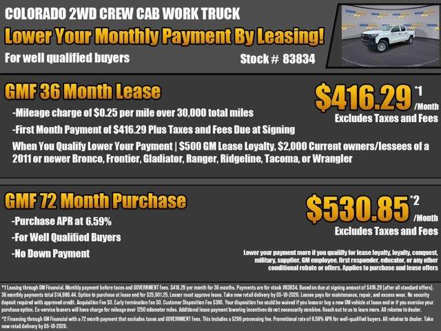 new 2026 Chevrolet Colorado car, priced at $31,499