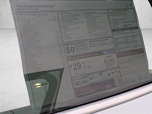new 2026 BMW X3 car, priced at $57,575