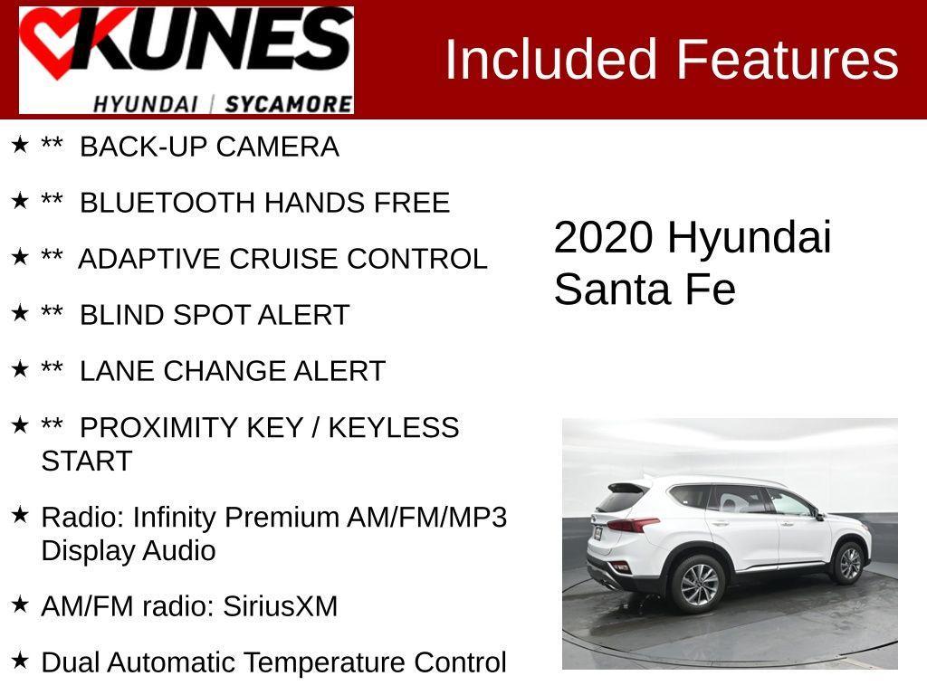 used 2020 Hyundai Santa Fe car, priced at $17,642