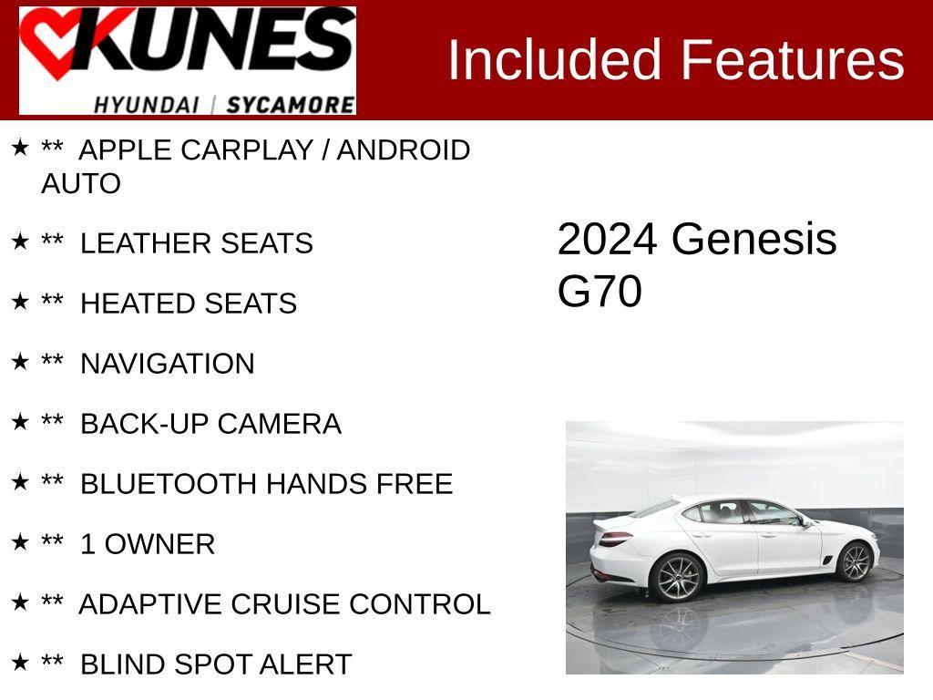 used 2024 Genesis G70 car, priced at $26,057