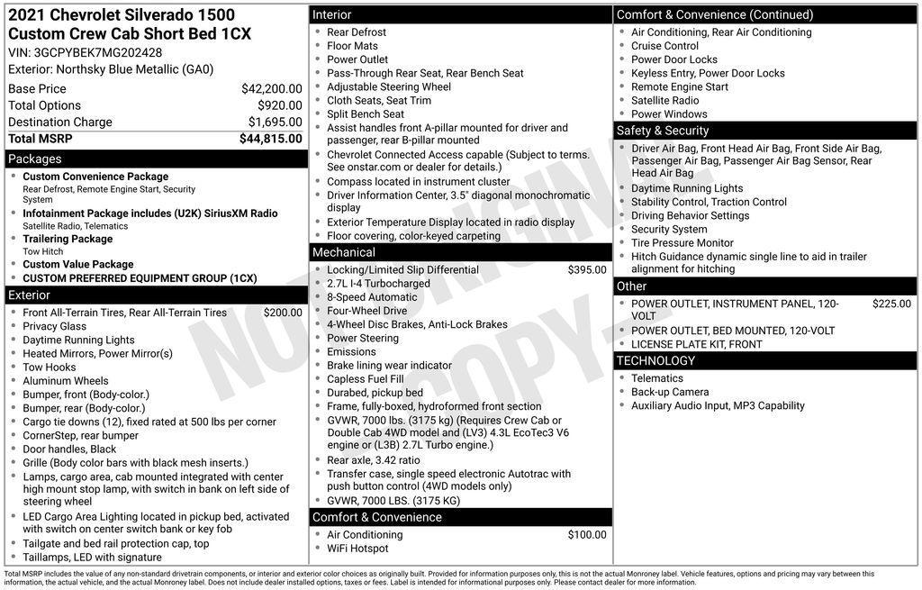 used 2021 Chevrolet Silverado 1500 car, priced at $24,525