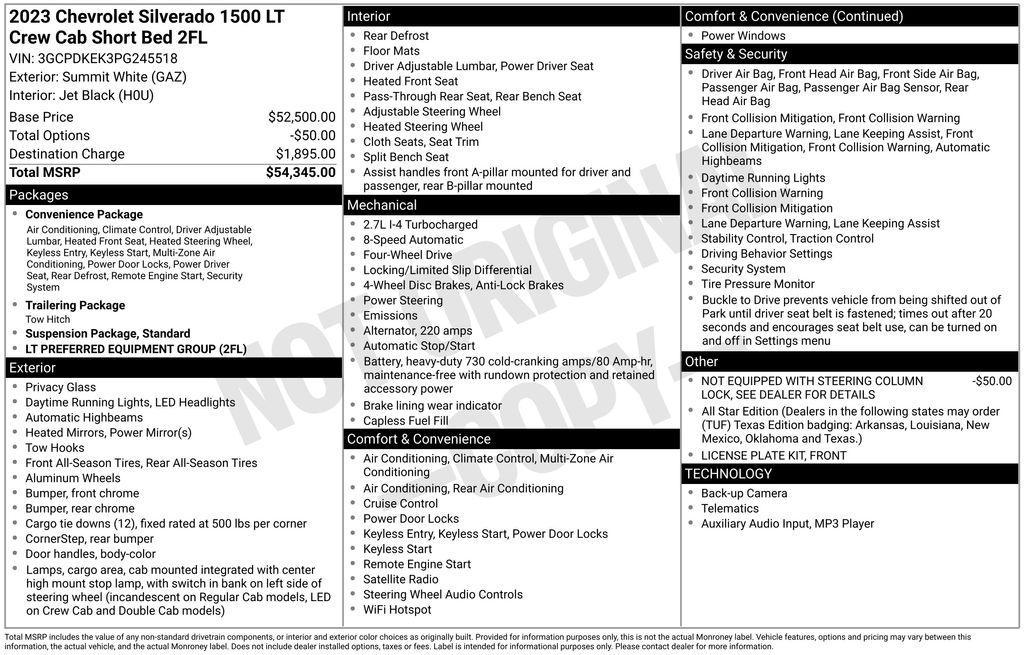 used 2023 Chevrolet Silverado 1500 car, priced at $35,998