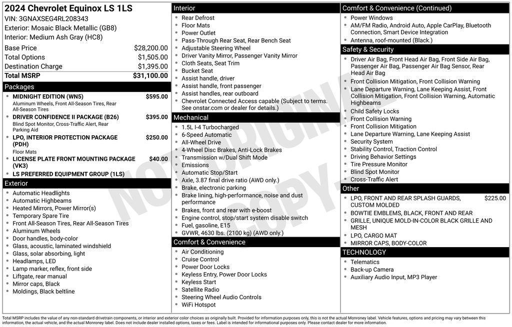 used 2024 Chevrolet Equinox car, priced at $23,998