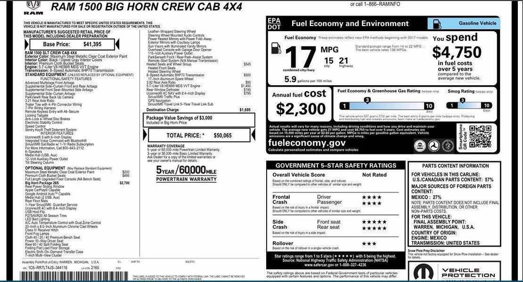 used 2018 Ram 1500 car, priced at $21,450