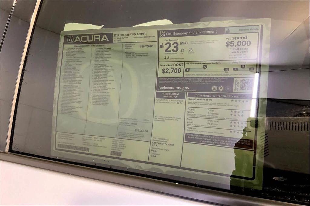 new 2026 Acura RDX car, priced at $52,050