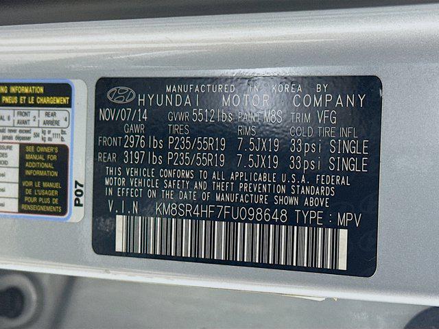 used 2015 Hyundai Santa Fe car, priced at $10,212