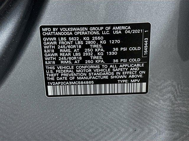 used 2021 Volkswagen Atlas car, priced at $18,496
