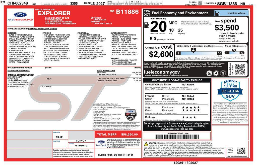 used 2025 Ford Explorer car, priced at $49,493