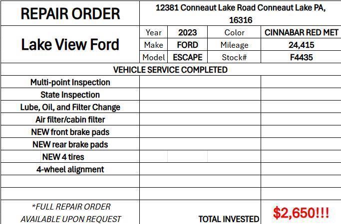 used 2023 Ford Escape car, priced at $23,695
