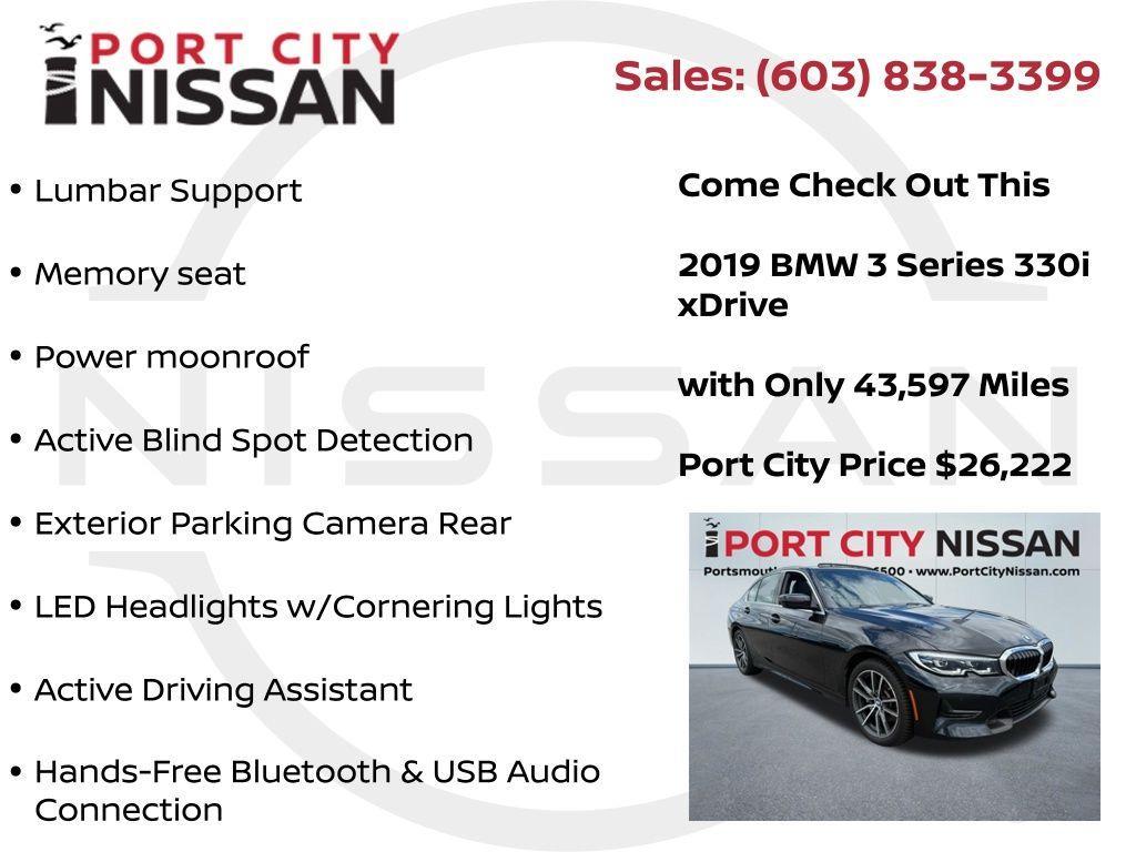 used 2019 BMW 330 car, priced at $26,996