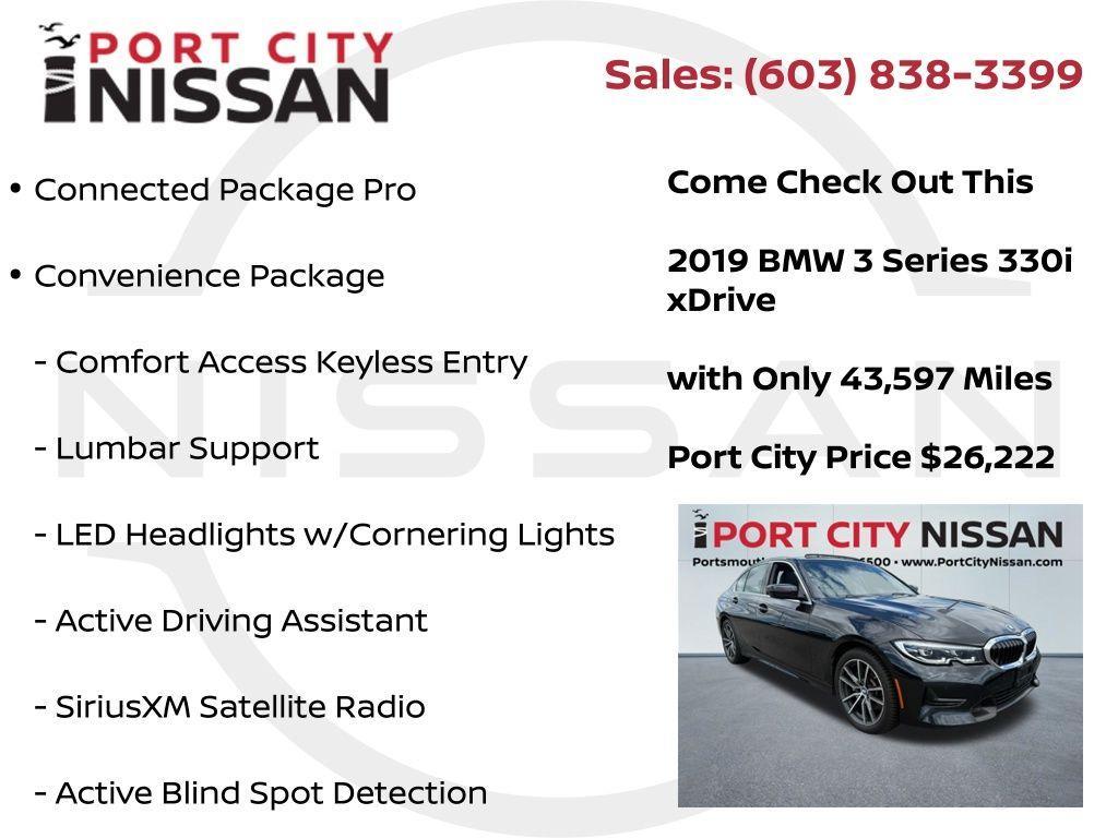 used 2019 BMW 330 car, priced at $26,996