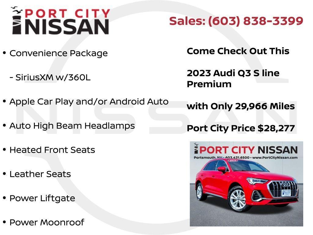 used 2023 Audi Q3 car, priced at $29,051