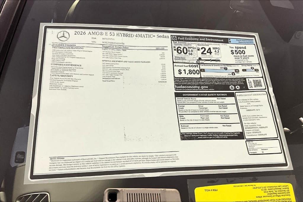 new 2026 Mercedes-Benz AMG E 53 car, priced at $105,925
