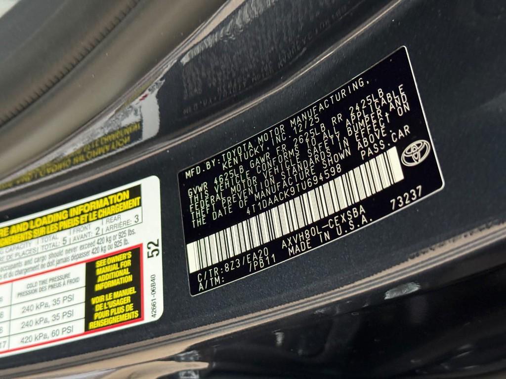 new 2026 Toyota Camry car, priced at $33,624