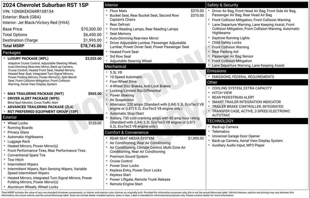 used 2024 Chevrolet Suburban car, priced at $66,499