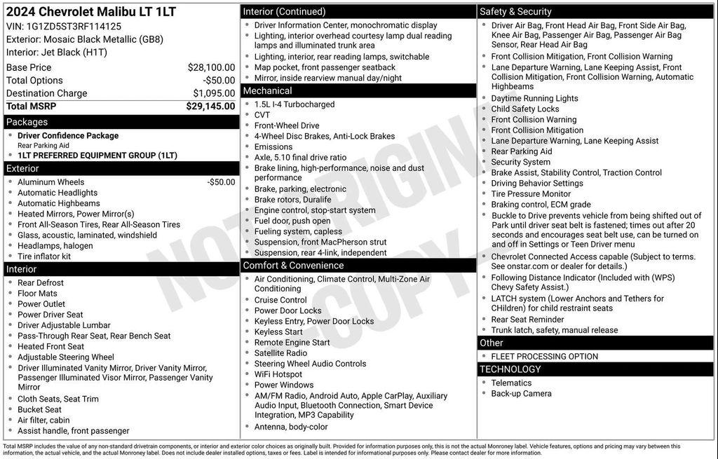 used 2024 Chevrolet Malibu car, priced at $19,477