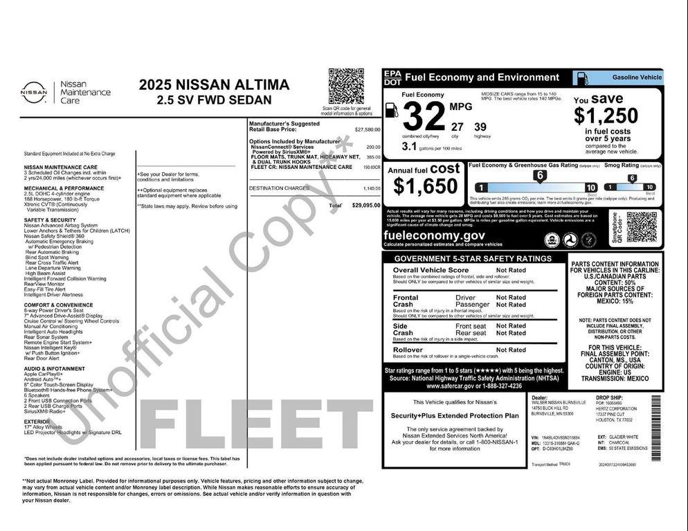 used 2025 Nissan Altima car, priced at $20,706