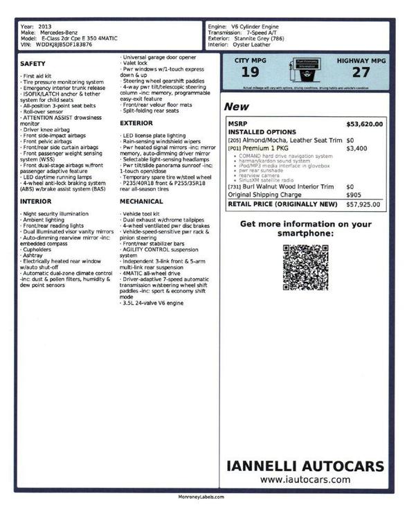 used 2013 Mercedes-Benz E-Class car, priced at $15,995