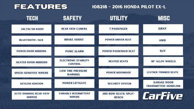 2016 Gray Honda Pilot