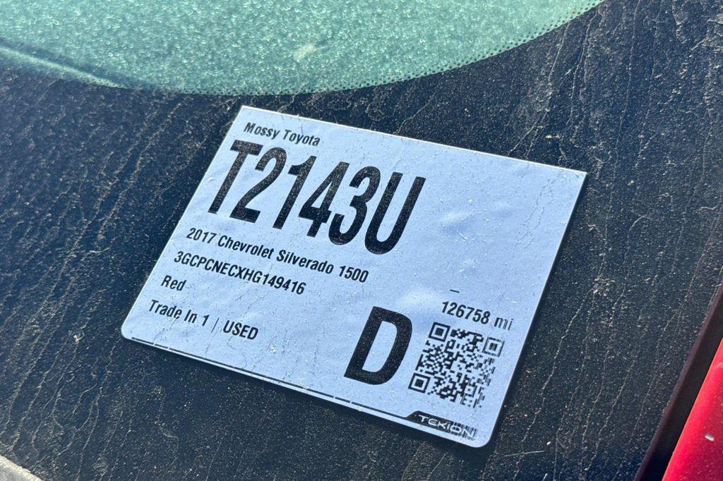 used 2017 Chevrolet Silverado 1500 car, priced at $14,988