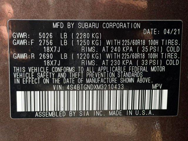 used 2021 Subaru Outback car, priced at $26,398