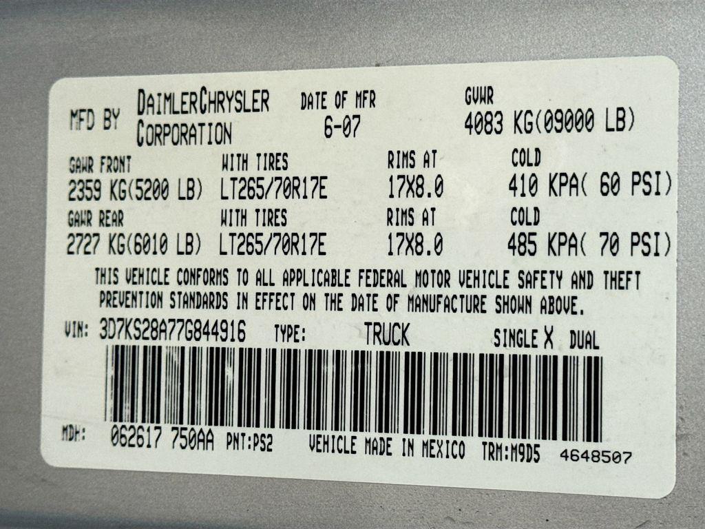 used 2007 Dodge Ram 2500 car, priced at $10,000