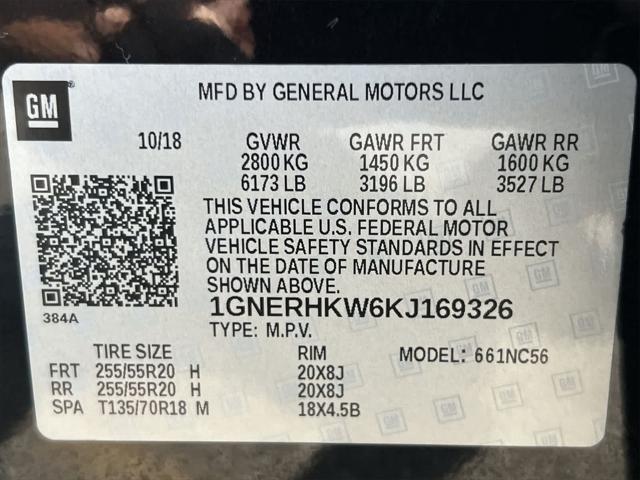 2019 Mosaic Black Metallic Chevrolet Traverse