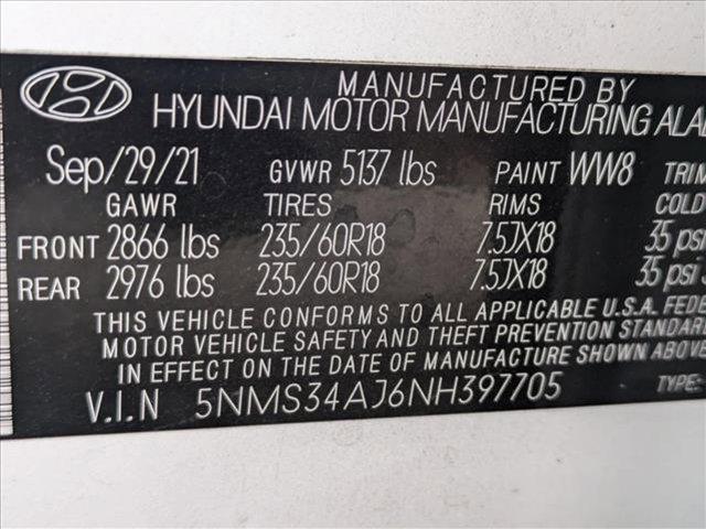 used 2022 Hyundai Santa Fe car, priced at $17,703