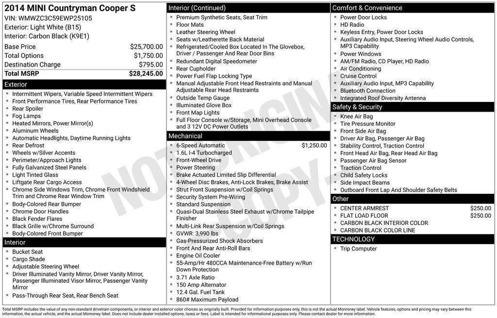 used 2014 MINI Countryman car, priced at $8,575